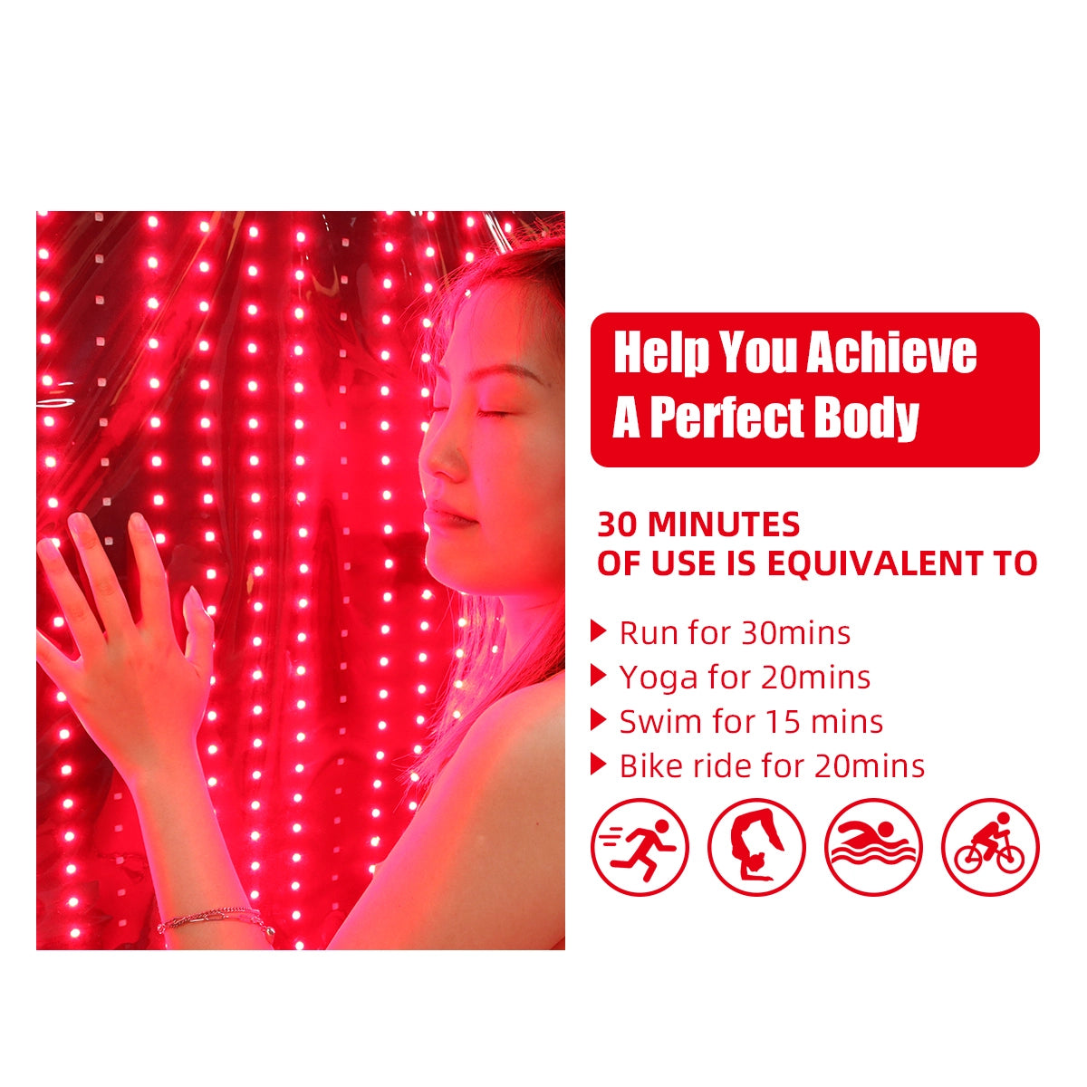 RD1000 Full Body Red Light Therapy Mat/Blanket/Pads